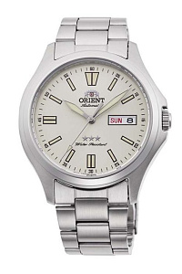 RA-AB0F12S Orient часы мех 3stars муж.,мет.бр-т,30m,DAY/DATE(инст.KCa3) (арт.RA-AB0F12S19B)