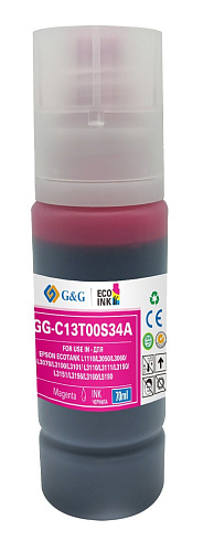 GG-C13T00S34A G&G чернила пурпурные 103(003,004)M для Epson L31series/32series/L1110/L1210/5290 70