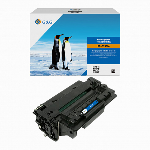 GG-Q7551A G&G Тонер-картридж для HP LaserJet P3005/P3005D (6500стр)