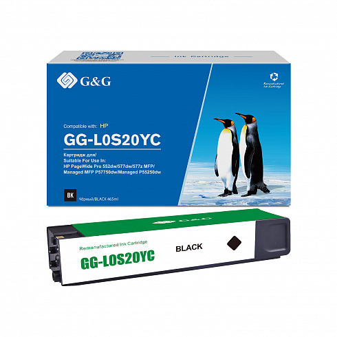 GG-L0S20YC G&G струйный черный картридж 976YC для HP PageWide Pro 552/577/55250 MFP 57750 465ml