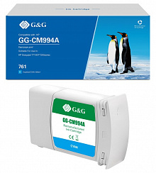GG-CM994A G&G струйный голубой картридж 761 для HP Designjet T7100/T7200 400ml