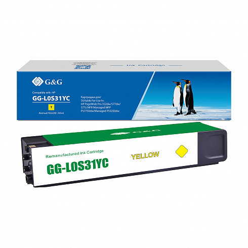 GG-L0S31YC G&G струйный желтый картридж 976YC для HP PageWide Pro 552/577/55250 MFP 57750 245ml