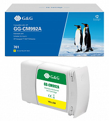 GG-CM992A G&G струйный желтый картридж 761 для HP Designjet T7100/T7200 400ml