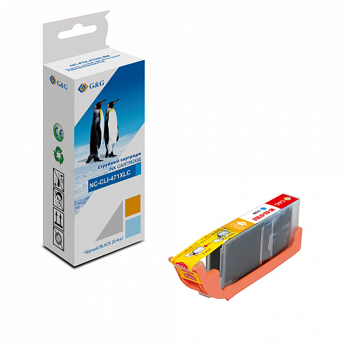 NC-CLI-471XLC G&G струйный голубой картридж для Canon Pixma  MG5740/6840/7740 10,8ml
