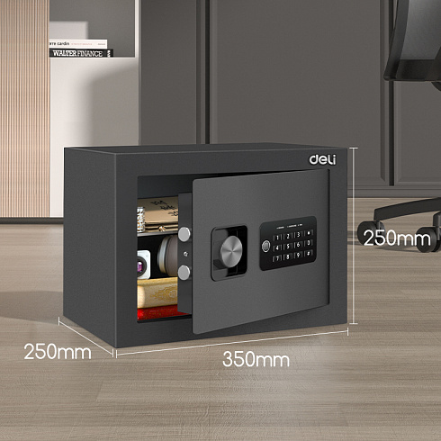 ET530 Deli сейф 250X350X250 мм электронный/ключевой