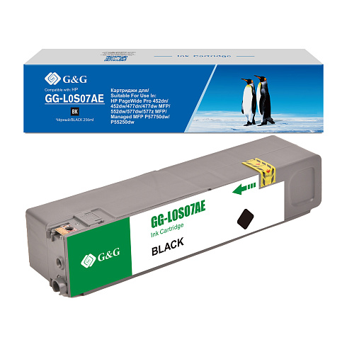 GG-L0S07AE G&G струйный черный картридж 973XL для HP PageWide 452/477/552/577 P57750/55250 240ml