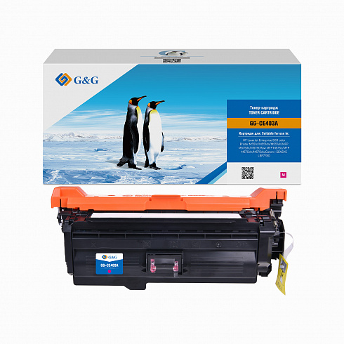 GG-CE403A G&G Тонер-картридж пурпурный для HP LaserJet Enterprise 500 color M551 (6000стр)