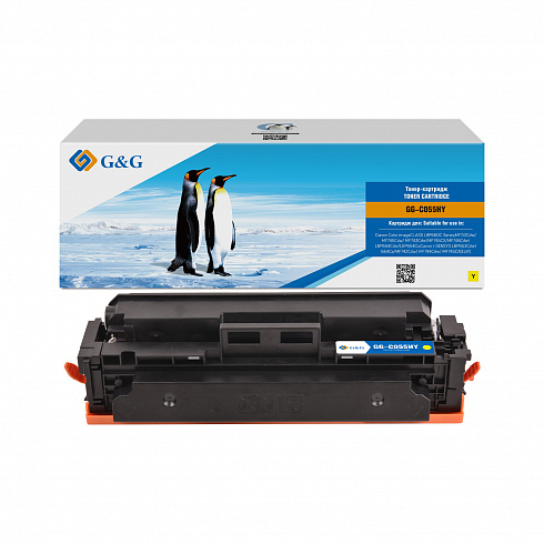 GG-C055HY G&G Тонер-картридж желтый для Canon  LBP660/663/664 MF741/742/743/744/745/746 (5900 стр)
