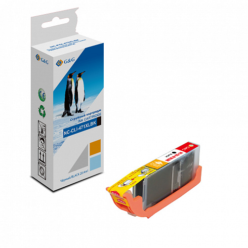 NC-CLI-471XLBK G&G струйный черный картридж для Canon Pixma  MG5740/6840/7740 10,8ml