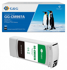 GG-CM997A G&G струйный черный картридж 761 для HP Designjet T7100/T7200 775ml