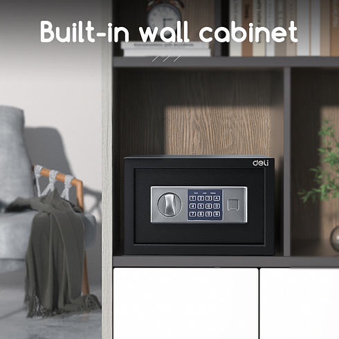 ET520 Deli сейф 200X310X200 мм электронный/ключевой