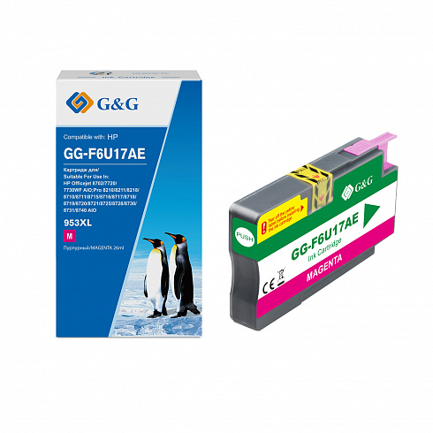 GG-F6U17AE G&G струйный пурпурный картридж 953XL д/ HP OJ Pro 7720-7740/8210-8218/8702-8730 1600 стр