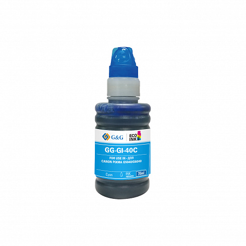 GG-GI-40C G&G чернила голубые для Canon Pixma 5040/6040 70 ml